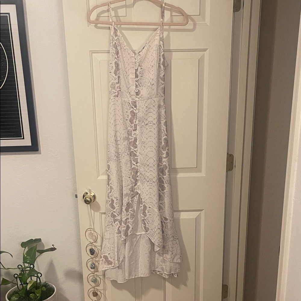 Elegant Snake Print Maxi Dress S:L